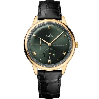 Omega De Ville Prestige 41 mm, oro amarillo con pulsera de piel 434.53.41.21.10.001