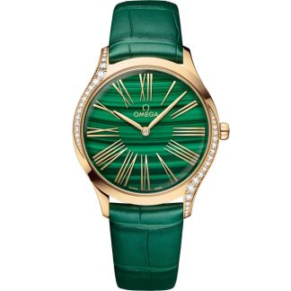 Omega De Ville Trésor 36 mm, oro Moonshine™ con pulsera de piel 428.58.36.60.99.001