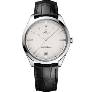 Omega De Ville Trésor 40 mm, acero con pulsera de piel 435.13.40.21.02.001
