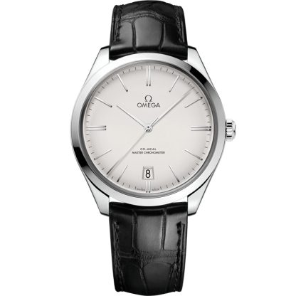 Omega De Ville Trésor 40 mm, acero con pulsera de piel 435.13.40.21.02.001