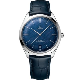 Omega De Ville Trésor 40 mm, acero con pulsera de piel 435.13.40.21.03.001