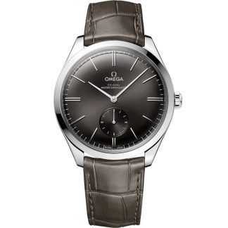 Omega De Ville Trésor 40 mm, acero con pulsera de piel 435.13.40.21.06.001