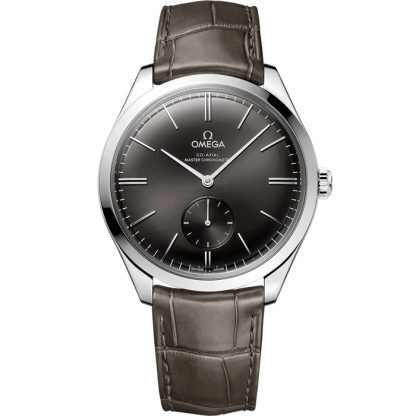 Omega De Ville Trésor 40 mm, acero con pulsera de piel 435.13.40.21.06.001