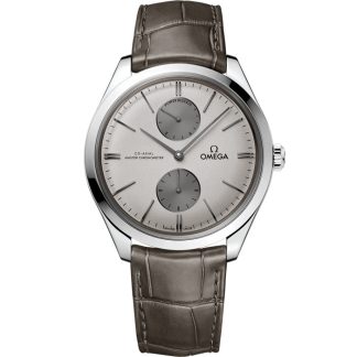 Omega De Ville Trésor 40 mm, acero con pulsera de piel 435.13.40.22.06.001