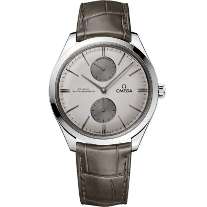 Omega De Ville Trésor 40 mm, acero con pulsera de piel 435.13.40.22.06.001