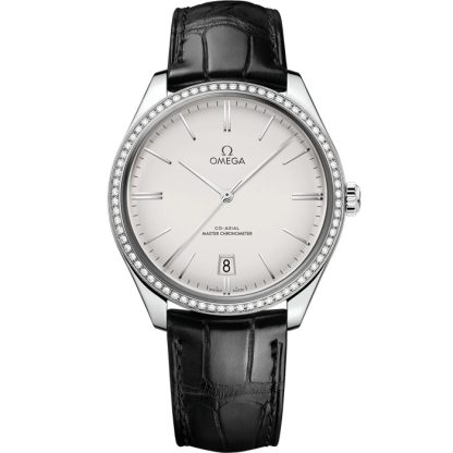 Omega De Ville Trésor 40 mm, acero con pulsera de piel 435.18.40.21.02.001