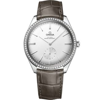 Omega De Ville Trésor 40 mm, acero con pulsera de piel 435.18.40.21.02.002