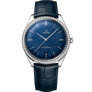 Omega De Ville Trésor 40 mm, acero con pulsera de piel 435.18.40.21.03.001