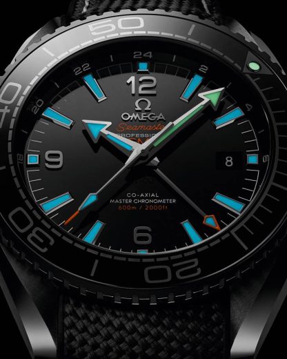 Omega Deep Black Seamaster Planet Ocean 600M 45,5 mm, cerámica negra con pulsera de caucho 215.92.46.22.01.001 - Imagen 3