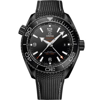 Omega Deep Black Seamaster Planet Ocean 600M 45,5 mm, cerámica negra con pulsera de caucho 215.92.46.22.01.001