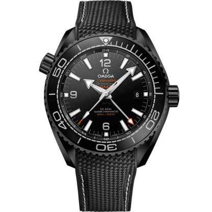 Omega Deep Black Seamaster Planet Ocean 600M 45,5 mm, cerámica negra con pulsera de caucho 215.92.46.22.01.001