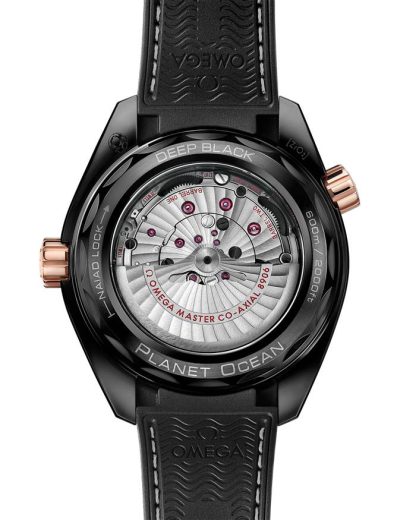 Omega Deep Black Seamaster Planet Ocean 600M 45,5 mm, cerámica negra con pulsera de piel revestida de caucho 215.63.46.22.01.001 - Imagen 2