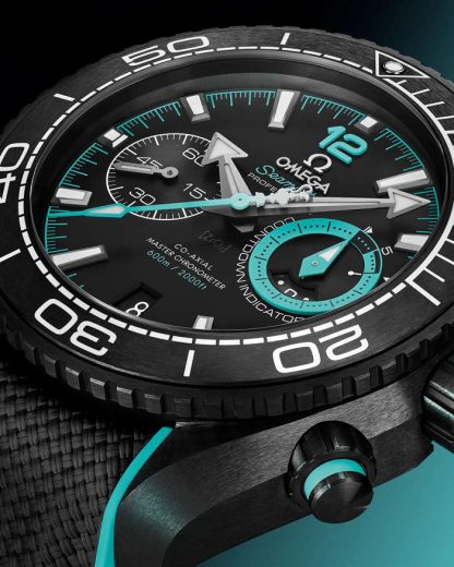 Omega ETNZ Deep Black Seamaster Planet Ocean 600M 45,5 mm, cerámica negra con pulsera de caucho 215.92.46.51.01.003 - Imagen 4