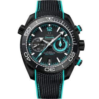 Omega ETNZ Deep Black Seamaster Planet Ocean 600M 45,5 mm, cerámica negra con pulsera de caucho 215.92.46.51.01.003