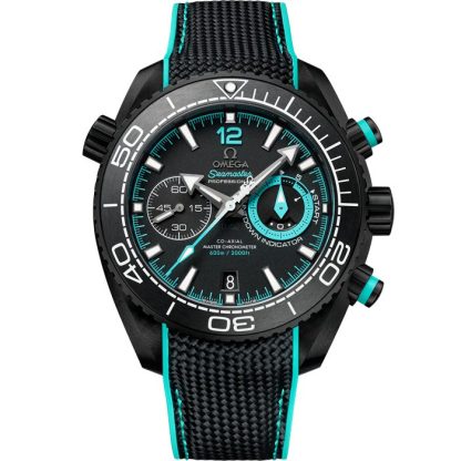 Omega ETNZ Deep Black Seamaster Planet Ocean 600M 45,5 mm, cerámica negra con pulsera de caucho 215.92.46.51.01.003