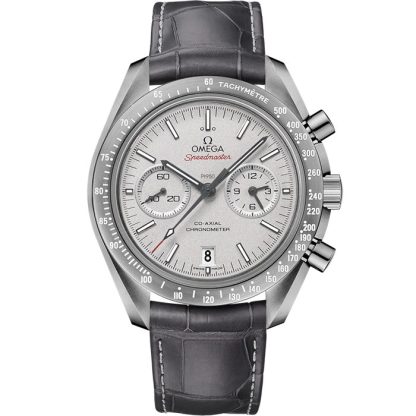 Omega Grey Side of the Moon Speedmaster Dark Side of the Moon 44,25 mm, cerámica gris con pulsera de piel con cierre desplegable 311.93.44.51.99.002