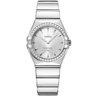 Omega Novedad Constellation 28 mm, acero con acero 131.15.28.60.02.001