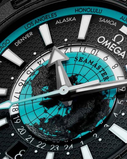 Omega Novedad Seamaster Planet Ocean 600M 45,5 mm, cerámica negra con pulsera de caucho 215.92.46.22.01.006 - Imagen 3