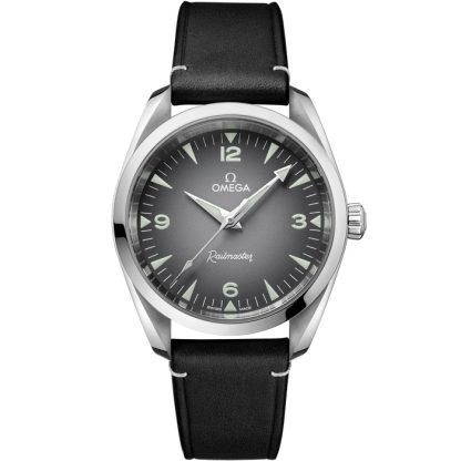 Omega Novedad Seamaster Railmaster 38 mm, acero con pulsera de piel 235.12.38.20.06.001
