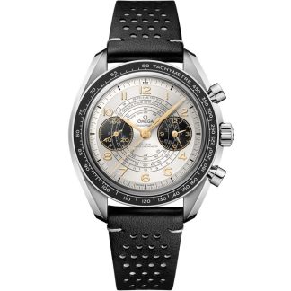Omega Paris 2024 Speedmaster Chronoscope 43 mm, acero con pulsera de piel 522.32.43.51.02.001