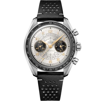 Omega Paris 2024 Speedmaster Chronoscope 43 mm, acero con pulsera de piel 522.32.43.51.02.001