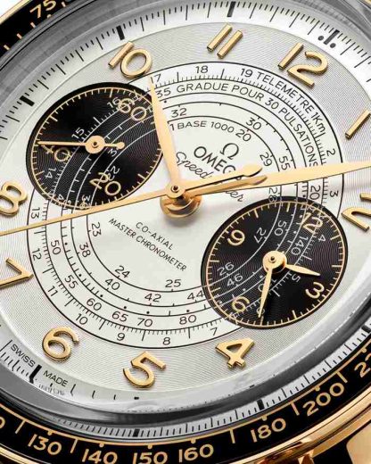Omega Paris 2024 Speedmaster Chronoscope 43 mm, oro Moonshine™ con pulsera de piel 522.62.43.51.02.001 - Imagen 4