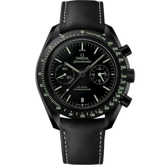 Omega Pitch Black Speedmaster Dark Side of the Moon 44,25 mm, cerámica negra con pulsera de piel 311.92.44.51.01.004