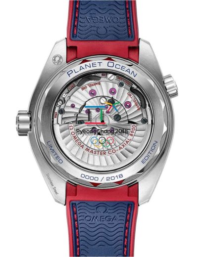 Omega Pyeongchang 2018 Edición Limitada Seamaster Planet Ocean 600M 43,5 mm, acero con pulsera de caucho 522.32.44.21.03.001 - Imagen 2
