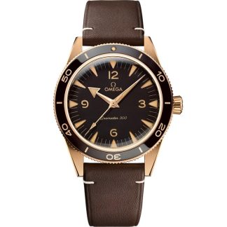Omega Seamaster 300 41 mm, Bronze gold con pulsera de piel 234.92.41.21.10.001