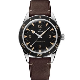 Omega Seamaster 300 41 mm, acero con pulsera de piel 234.32.41.21.01.001