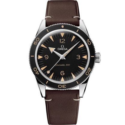 Omega Seamaster 300 41 mm, acero con pulsera de piel 234.32.41.21.01.001
