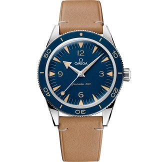 Omega Seamaster 300 41 mm, acero con pulsera de piel 234.32.41.21.03.001