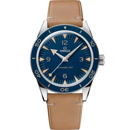 Omega Seamaster 300 41 mm, acero con pulsera de piel 234.32.41.21.03.001