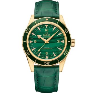 Omega Seamaster 300 41 mm, oro amarillo con pulsera de piel 234.63.41.21.99.001