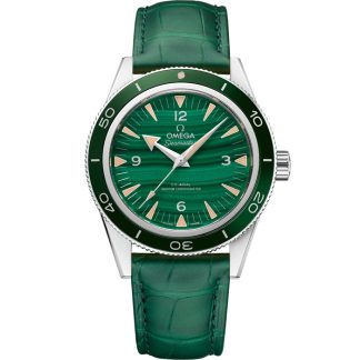 Omega Seamaster 300 41 mm, platino con pulsera de piel 234.93.41.21.99.001