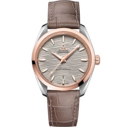 Omega Seamaster Aqua Terra 150M 38 mm, acero - oro Sedna™ con pulsera de piel 220.23.38.20.06.001