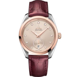 Omega Seamaster Aqua Terra 150M 38 mm, acero - oro Sedna™ con pulsera de piel 220.23.38.20.59.001