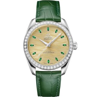 Omega Seamaster Aqua Terra 150M 38 mm, oro Canopus™ con aligátor 220.58.38.20.99.008