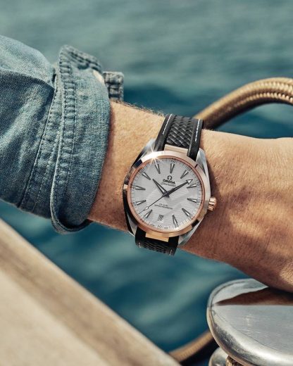 Omega Seamaster Aqua Terra 150M 41 mm, acero - oro Sedna™ con pulsera de caucho 220.22.41.21.02.001 - Imagen 4