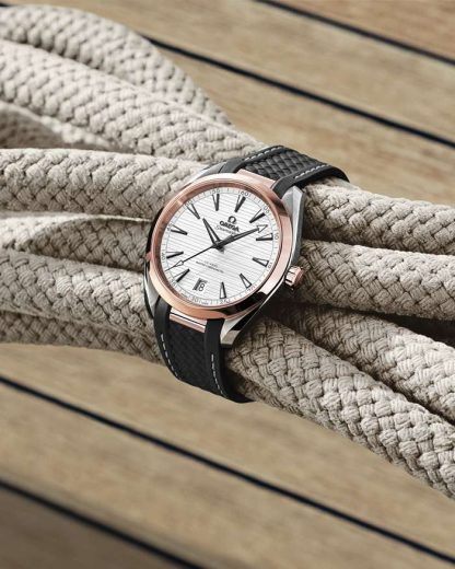 Omega Seamaster Aqua Terra 150M 41 mm, acero - oro Sedna™ con pulsera de caucho 220.22.41.21.02.001 - Imagen 5