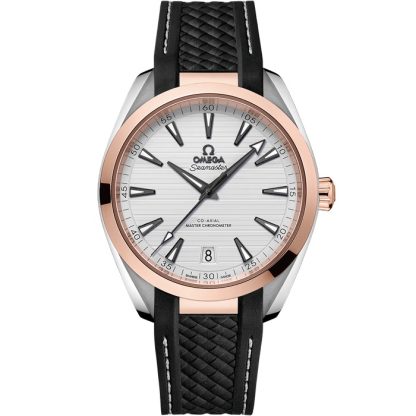 Omega Seamaster Aqua Terra 150M 41 mm, acero - oro Sedna™ con pulsera de caucho 220.22.41.21.02.001