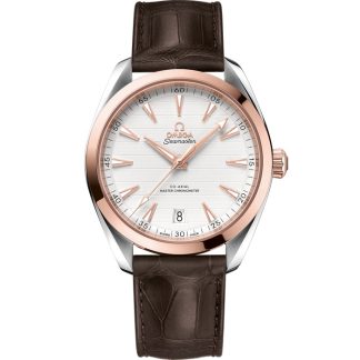 Omega Seamaster Aqua Terra 150M 41 mm, acero - oro Sedna™ con pulsera de piel 220.23.41.21.02.001