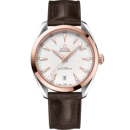 Omega Seamaster Aqua Terra 150M 41 mm, acero - oro Sedna™ con pulsera de piel 220.23.41.21.02.001