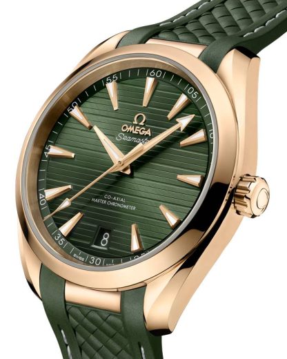 Omega Seamaster Aqua Terra 150M 41 mm, oro Moonshine™ con pulsera de caucho 220.52.41.21.10.001 - Imagen 3