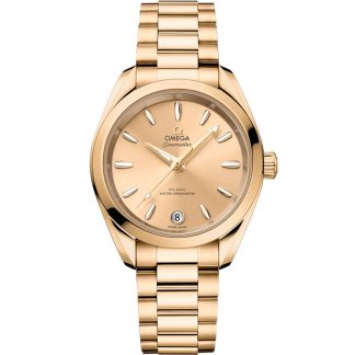 Omega Seamaster Aqua Terra Shades 34 mm, oro Moonshine™ con oro Moonshine™ 220.50.34.20.08.001