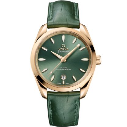 Omega Seamaster Aqua Terra Shades 38 mm, oro Moonshine™ con piel 220.53.38.20.10.001