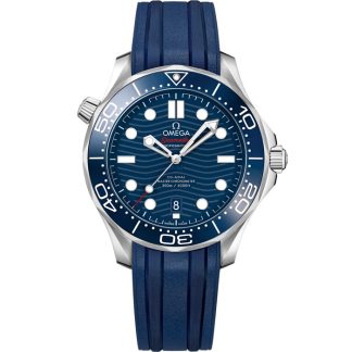 Omega Seamaster Diver 300M 42 mm, acero con pulsera de caucho 210.32.42.20.03.001