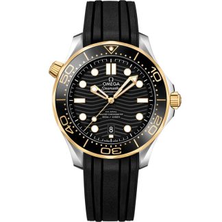 Omega Seamaster Diver 300M 42 mm, acero - oro amarillo con pulsera de caucho 210.22.42.20.01.001