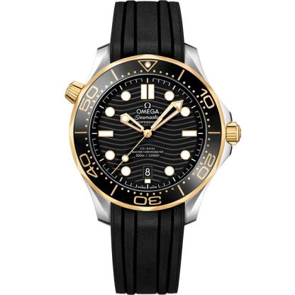 Omega Seamaster Diver 300M 42 mm, acero - oro amarillo con pulsera de caucho 210.22.42.20.01.001