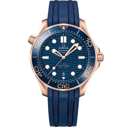 Omega Seamaster Diver 300M 42 mm, oro Sedna™ con pulsera de caucho 210.62.42.20.03.001